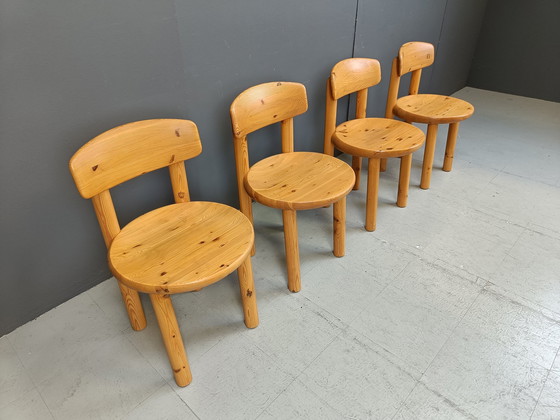 Image 1 of Rainer Daumiller Pine Wood Dining Chairs For Hirtshals Savvaerk - Set Of 4 - 1980S