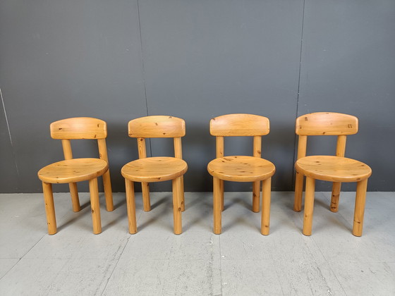 Image 1 of Rainer Daumiller Pine Wood Dining Chairs For Hirtshals Savvaerk - Set Of 4 - 1980S