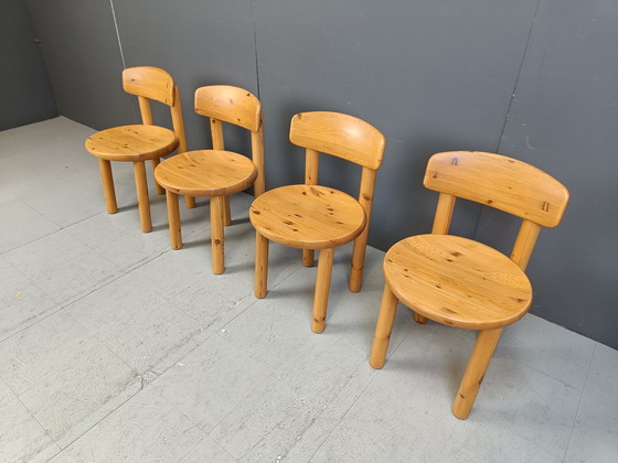 Image 1 of Rainer Daumiller Pine Wood Dining Chairs For Hirtshals Savvaerk - Set Of 4 - 1980S