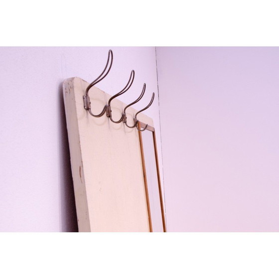Image 1 of Vintage plywood and metal coat rack, Czechoslovakia 1930