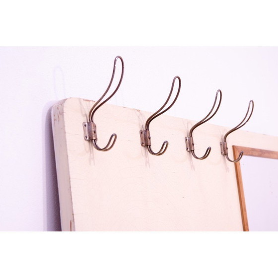 Image 1 of Vintage plywood and metal coat rack, Czechoslovakia 1930