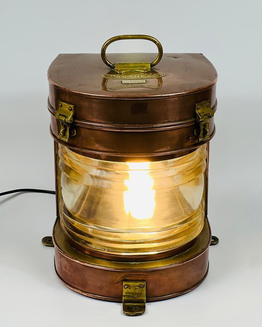 Ship's Lamp, Brass (Red Copper), England 1900-1910