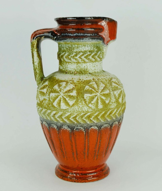 Image 1 of vase des années 1960 motif abstrait bay keramik wgp model 73 30