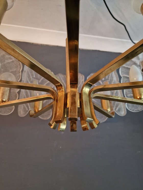 Image 1 of Large Acanthus Chandelier / Pendant Lamp JBS