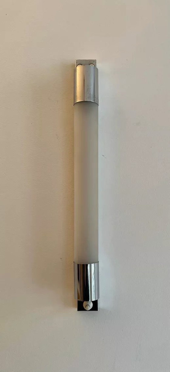 Image 1 of Lampada da parete modernista vintage in metallo cromato, Francia, anni '30
