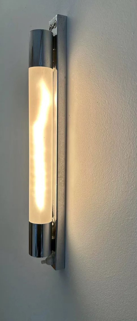 Image 1 of Lampada da parete modernista vintage in metallo cromato, Francia, anni '30