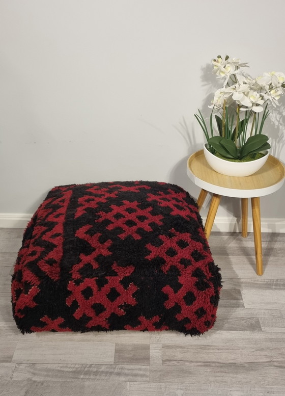 Image 1 of Moroccan Wool Footstool