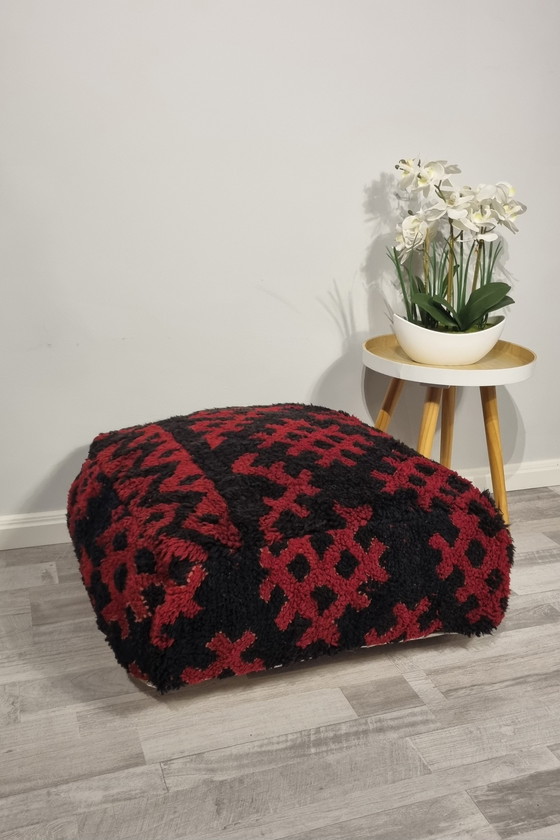 Image 1 of Moroccan Wool Footstool