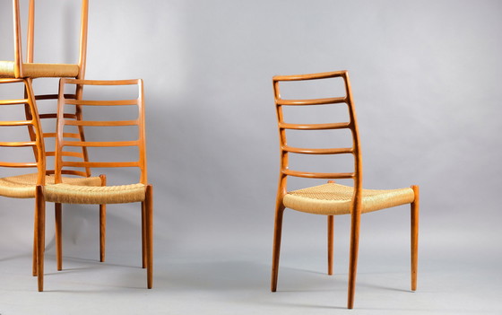 Image 1 of 4x JL Møllers Modèle 83 Chaises de salle à manger de Niels Otto Møller