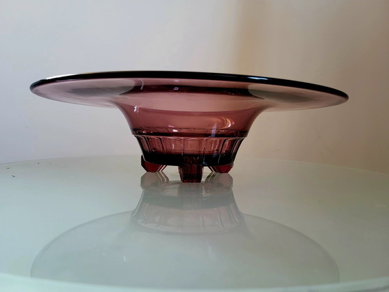 Image 1 of Val Saint Lambert art deco bowl, series Luxval model Mariemont, Charles Graffart, Belgium