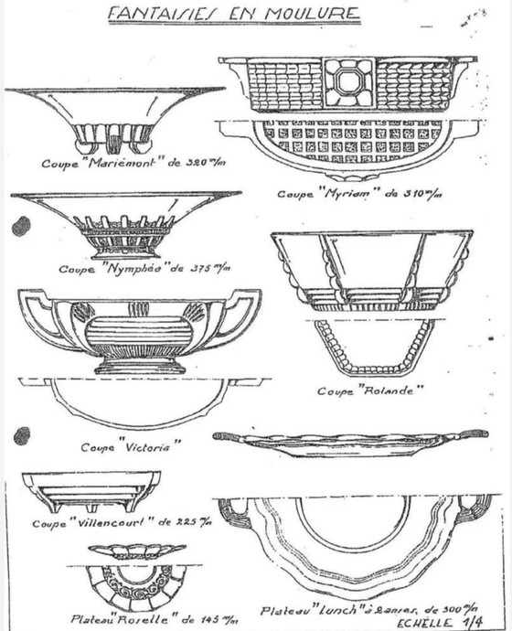 Image 1 of Val Saint Lambert art deco bowl, series Luxval model Mariemont, Charles Graffart, Belgium