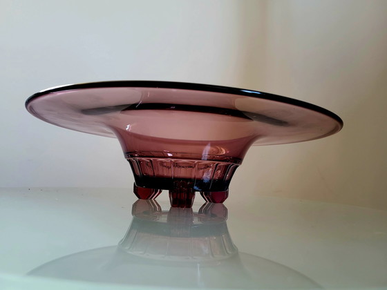 Image 1 of Val Saint Lambert art deco bowl, series Luxval model Mariemont, Charles Graffart, Belgium