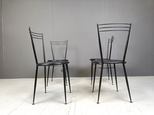 Vintage Dining Chairs By Calligaris, 1980S