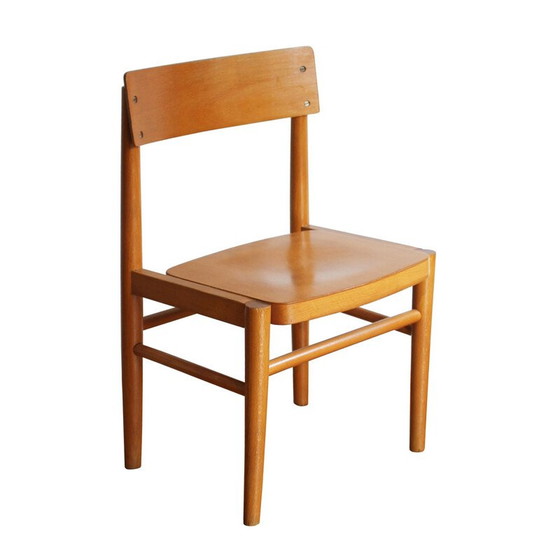 Image 1 of Vintage children's chair in beech for Ton Furniture, 1970s