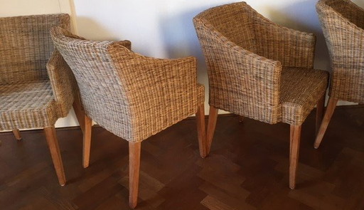 4 Wicker Dining Chairs