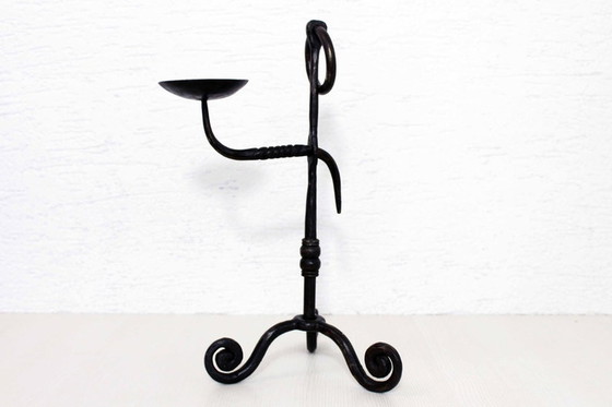 Image 1 of Brutalistic metalcast iron Candlestick 50s