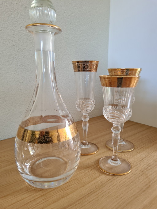 Wine glasses Carafe Empoli Montenapoleone Designer Label Milano