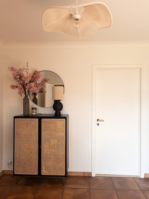 Black Cupboard From Woven Rattan From Maisons Du Monde