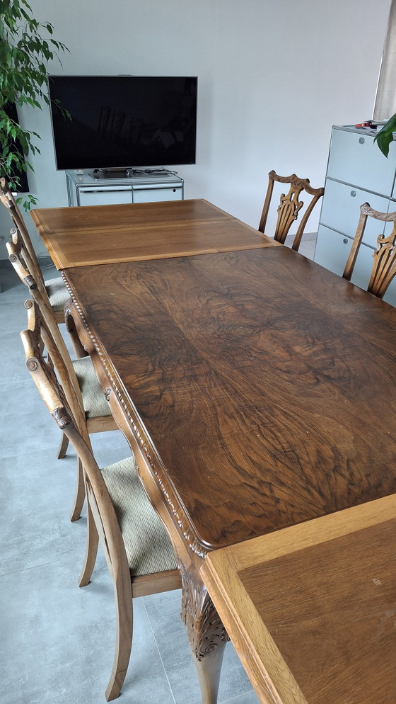 Image 1 of Vintage table with 6 chairs