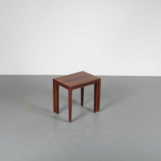 Image 1 of Svenn Eske Kristensen Nesting Tables for Pontoppidan, Denmark 1960