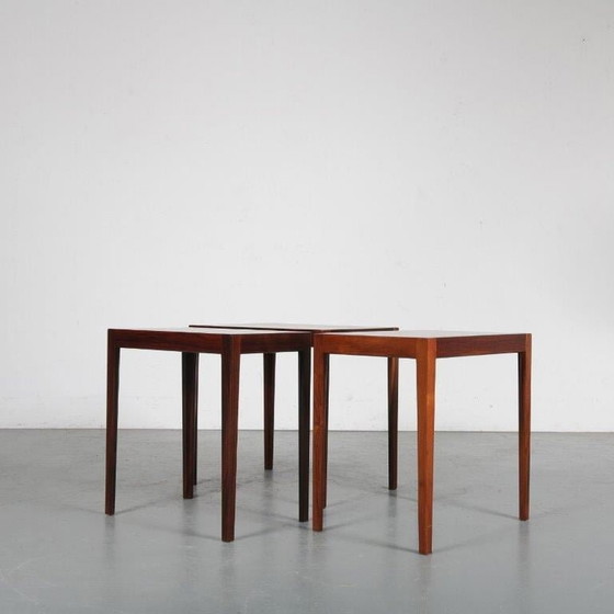 Image 1 of Svenn Eske Kristensen Nesting Tables for Pontoppidan, Denmark 1960