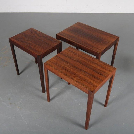 Image 1 of Svenn Eske Kristensen Nesting Tables for Pontoppidan, Denmark 1960