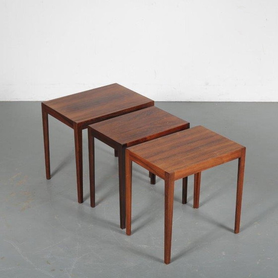 Image 1 of Svenn Eske Kristensen Nesting Tables for Pontoppidan, Denmark 1960