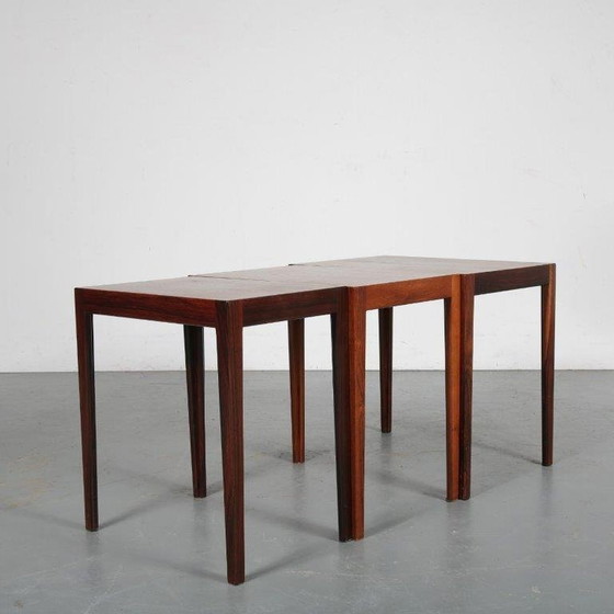 Image 1 of Svenn Eske Kristensen Nesting Tables for Pontoppidan, Denmark 1960