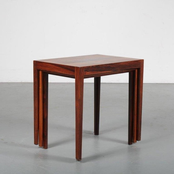 Image 1 of Svenn Eske Kristensen Nesting Tables for Pontoppidan, Denmark 1960