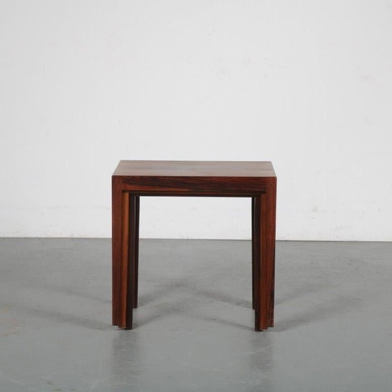 Image 1 of Svenn Eske Kristensen Nesting Tables for Pontoppidan, Denmark 1960