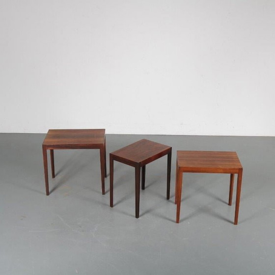 Image 1 of Svenn Eske Kristensen Nesting Tables for Pontoppidan, Denmark 1960