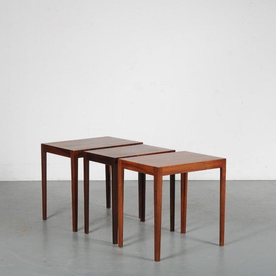 Image 1 of Svenn Eske Kristensen Nesting Tables for Pontoppidan, Denmark 1960