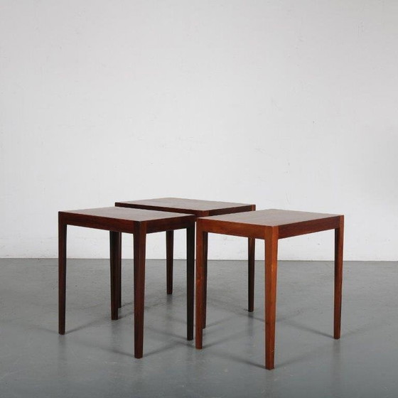 Image 1 of Svenn Eske Kristensen Nesting Tables for Pontoppidan, Denmark 1960