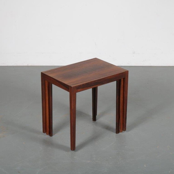 Image 1 of Svenn Eske Kristensen Nesting Tables for Pontoppidan, Denmark 1960