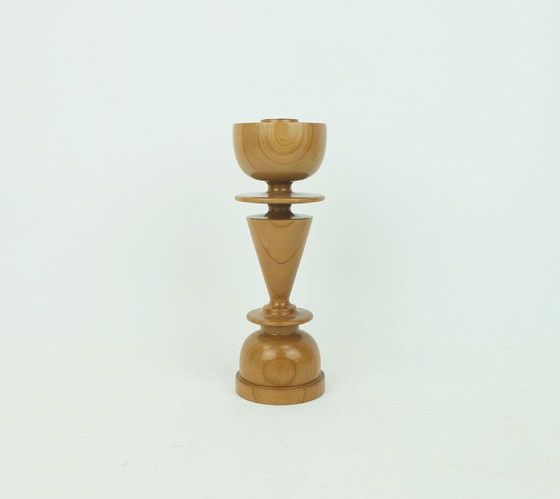 Image 1 of Mid century cherry wood kandelaar 1960s