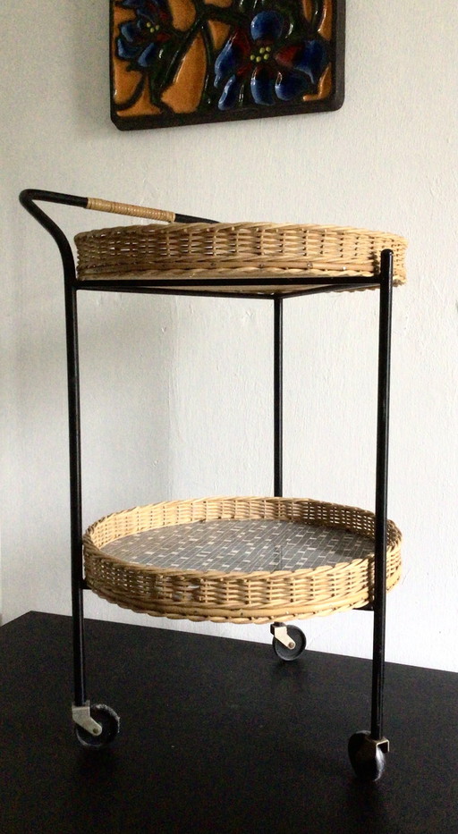 Vintage Trolley, Side Table, Serving Trolley