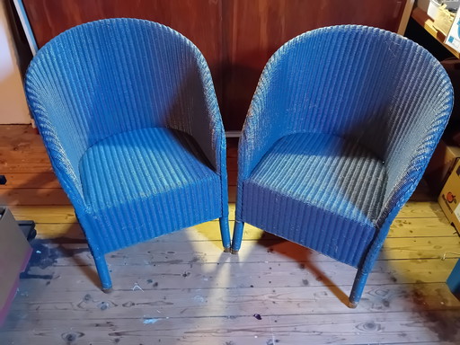 3 x Lloyd Loom Armchairs