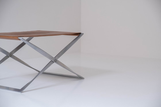 Image 1 of Rare PK 91 folding stool designed by Poul Kjærholm and manufactured by E. Kold Christensen, Denmark 1961. 