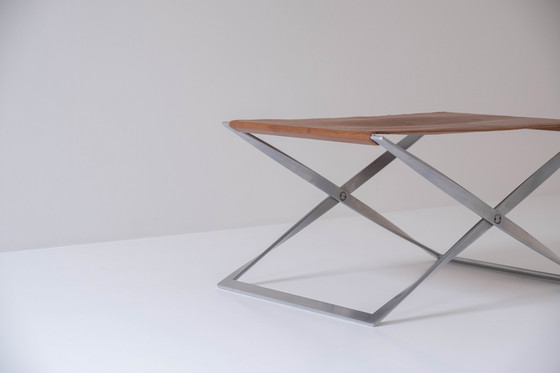 Image 1 of Rare PK 91 folding stool designed by Poul Kjærholm and manufactured by E. Kold Christensen, Denmark 1961. 