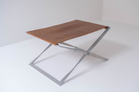 Image 1 of Rare PK 91 folding stool designed by Poul Kjærholm and manufactured by E. Kold Christensen, Denmark 1961. 