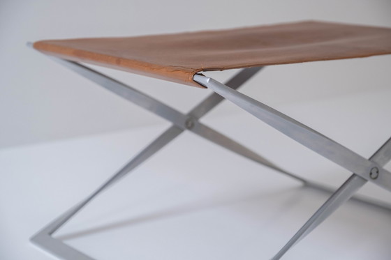 Image 1 of Rare PK 91 folding stool designed by Poul Kjærholm and manufactured by E. Kold Christensen, Denmark 1961. 