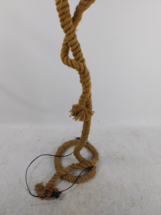 Image 1 of 1 X Standing Floor Lamp With Ship Rope 175Cm 1980'S