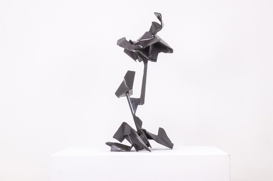 Image 1 of Jean Campa. Polished Metal Geometric Sculpture. 1980s.