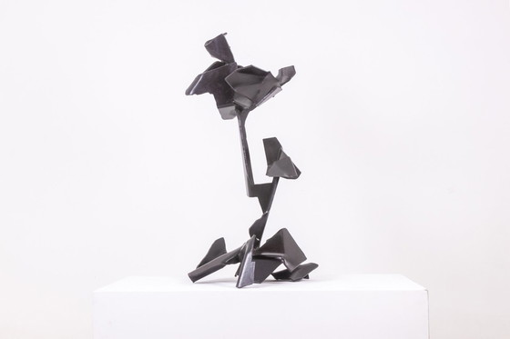 Image 1 of Jean Campa. Polished Metal Geometric Sculpture. 1980s.