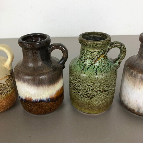 Image 1 of Set of 5 vintage ceramic vases for Scheurich, Germany 1970