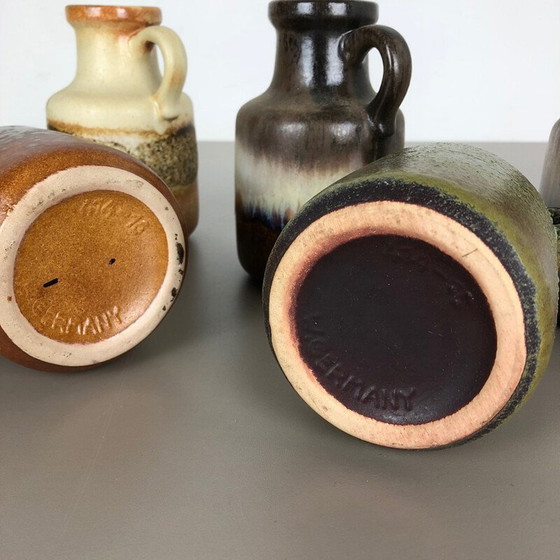 Image 1 of Set of 5 vintage ceramic vases for Scheurich, Germany 1970