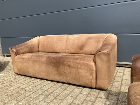 Image 1 of De Sede Ds-47 Three Seater, Cognac 5Mm Neck Buffalo Leather Beautiful Condition