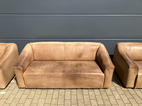 Image 1 of De Sede Ds-47 Three Seater, Cognac 5Mm Neck Buffalo Leather Beautiful Condition