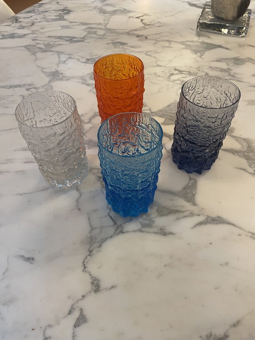 Set Of 4 Geoffrey Baxter Glasses