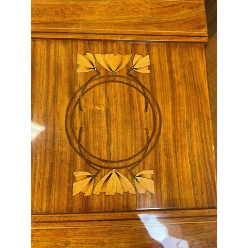 Scatola in legno vintage liberty, Italia 1900